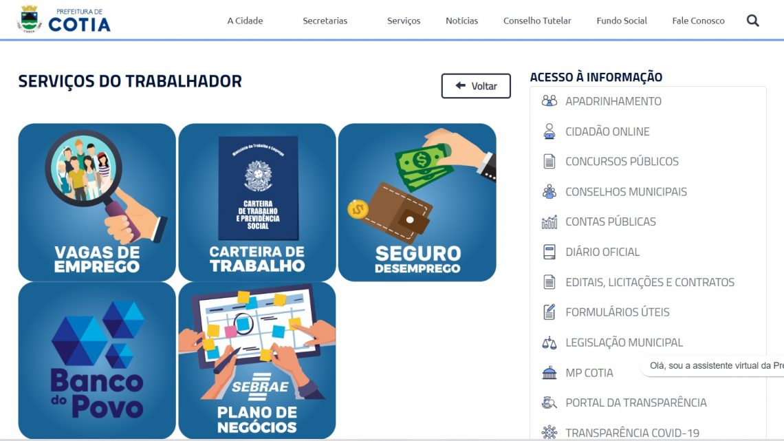 Prefeitura de Cotia lança novos serviços online para o cidadão